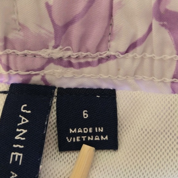 Janie And Jack Boys Swim Trunks Size 6 Orchid‎ Bouquet Floral Purple Swimsuit - Picture 6 of 9